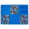 Masážní ortopedické podložky "Puzzle Mix" 6 modulů Modrá houba