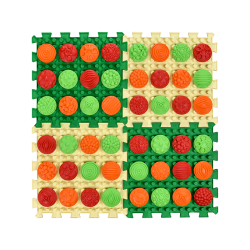 Masážní podložka Ortek Mix Puzzle 4 díly + 4 sady modulů Vzory