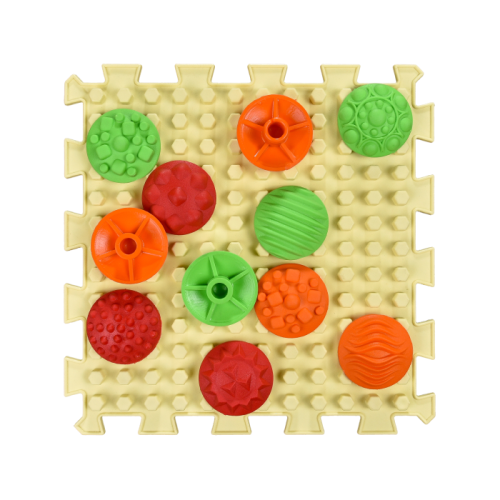Masážní podložka Ortek Mix Puzzle 4 díly + 4 sady modulů Vzory