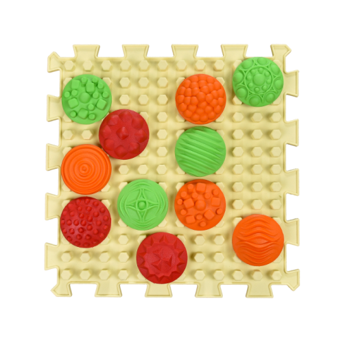 Masážní podložka Ortek Mix Puzzle 4 díly + 4 sady modulů Vzory