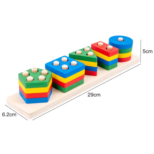 Dřevěná Montessori vkládačka Tvary 