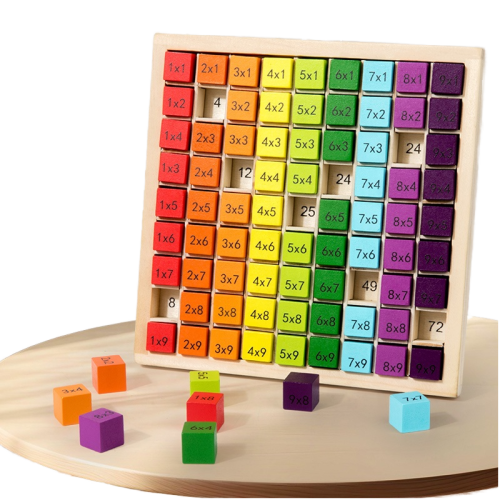 Dřevěná Montessori násobilka