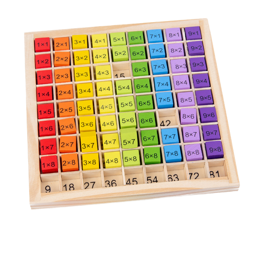 Dřevěná Montessori násobilka