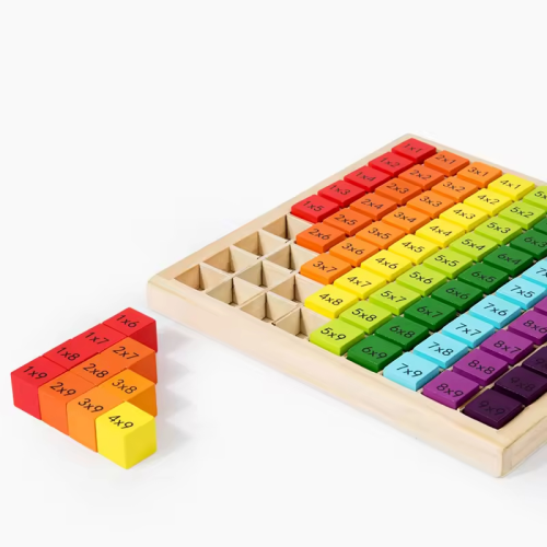 Dřevěná Montessori násobilka