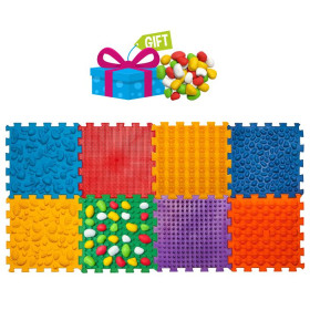 Masážní podložka Ortek Mix Puzzle, 8 dílů + modul Kameny