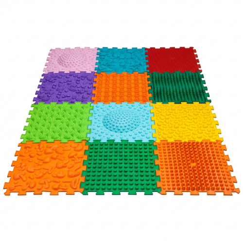 Masážna podložka Ortek Mega Mix Puzzle, 12 dielov, AKTUALIZOVANÁ Fyzioterapie psů