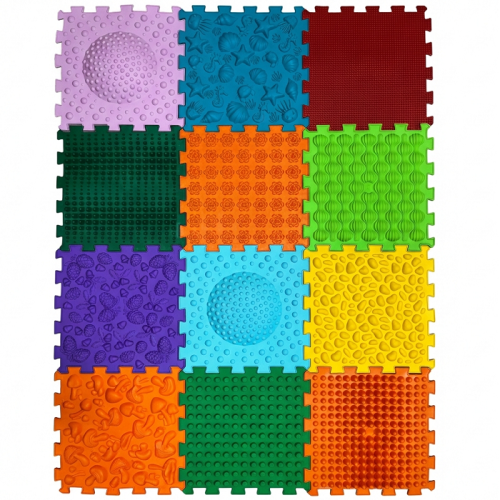 Masážna podložka Ortek Mega Mix Puzzle, 12 dielov, AKTUALIZOVANÁ Fyzioterapie psů