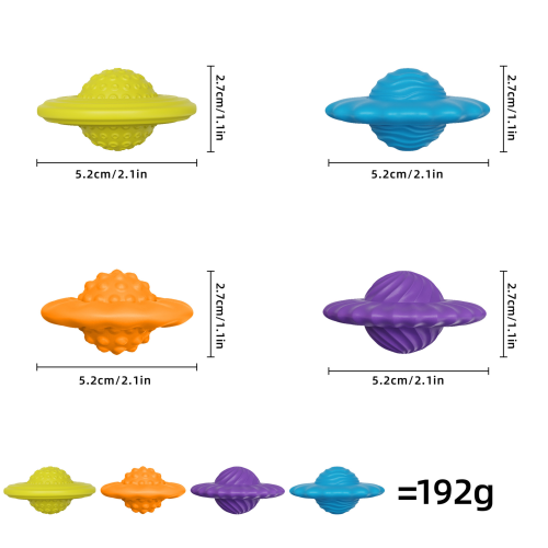 Magnetické antistresové kuličky UFO ze silikonu, sada 4 ks