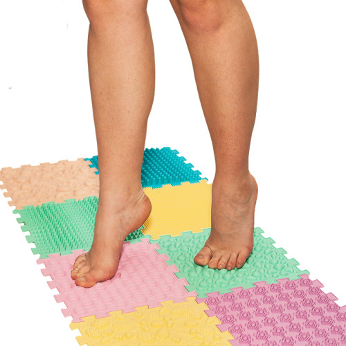 Masážní podložka Puzzle Mix Pastel 6 prvků