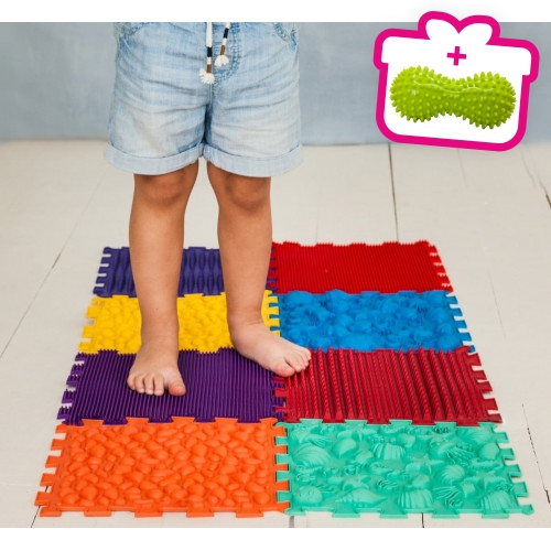 Masážní senzorický chodník ortopedické Ortek "Puzzle Námořní" 8 modulů