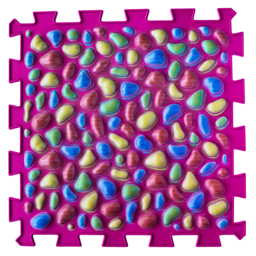 Masážní ortopedická podložka Ortek "Puzzle Mix" 9 modulů Růžová