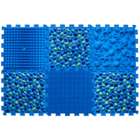 Masážní ortopedické podložky "Puzzle Mix" 6 modulů Modrý oblázk