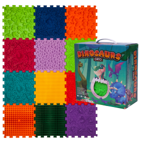 Masážní podložka Ortek Dinosauři Puzzle 12 prvků