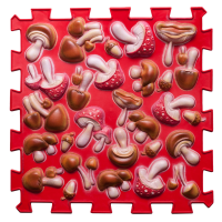 Masážní podložka Puzzle Ortek Houby Barevné Červené 1 modul