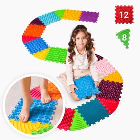 Masážní podložka Ortek Puzzle 12 prvků + 8 trojúhelníků