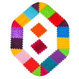 Masážní podložka Ortek Puzzle 14 prvků + 8 trojúhelníků Fyzioterapie psů