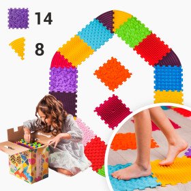Masážní podložka Ortek Puzzle 14 prvků + 8 trojúhelníků