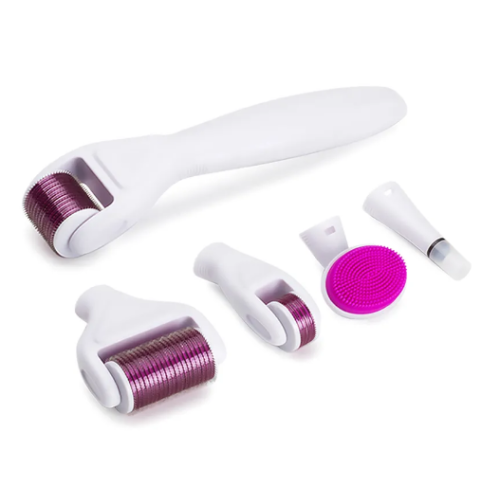 Derma roller pro mikrojehličkování 6 v 1 na obličej a tělo