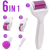 Derma roller pro mikrojehličkování 6 v 1 na obličej a tělo