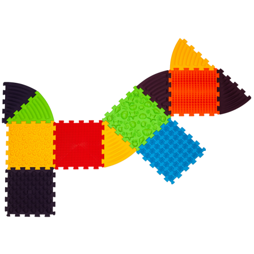 Masážní podložka Ortek Puzzle Mořské 6 prvků + 6 trojúhelníků