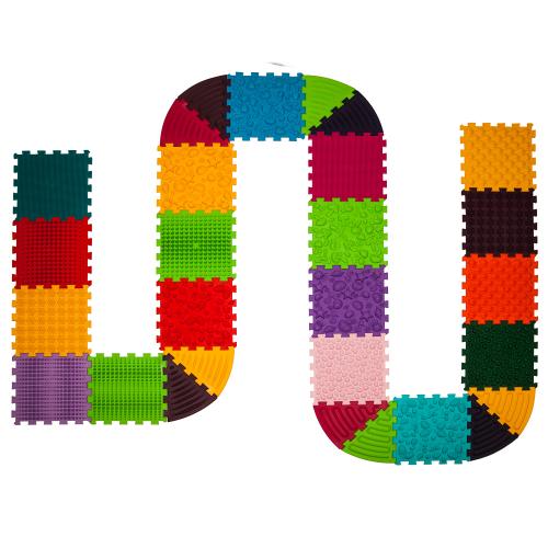 Masážní podložka Ortek Puzzle 18 prvků + 10 trojúhelníků