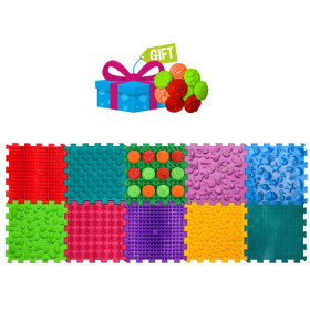 Masážní podložka Ortek Mix Puzzles, 10 dílků + vzory zdarma