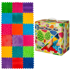 Masážní ortopedická podložka Ortek Puzzle "Mega Mix" 18 modulů
