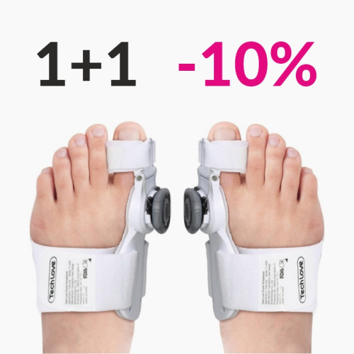 Ortézy na vbočený palec 2 ks s kloubem Bandáž Hallux Valgus
