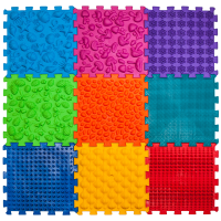 Masážní ortopedická podložka Ortek "Puzzle Mix" 9 modulů
