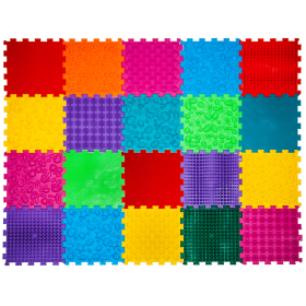 Smyslová masážní podložka pro psy Puzzle "Puzzle Mix" 20 modulů Fyzioterapie psů