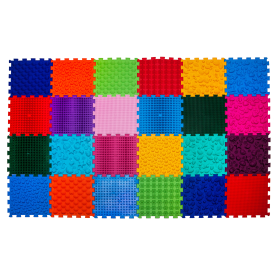 Masážní ortopedická podložka Ortek "Puzzle Mix" 24 modulů Fyzioterapie psů