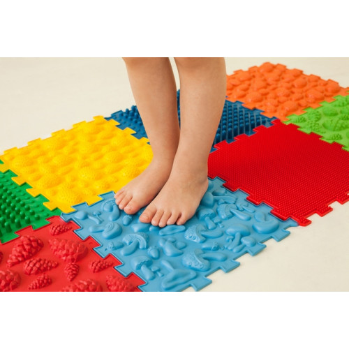 Masážní podložka Ortek Mix Puzzles, 10 dílků + vzory zdarma