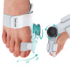 Sada Hallux valgus: ortéza na vbočený palec, bandáž s gelovým chráničem, trenažér, rámové vložky do bot, masážní míček
