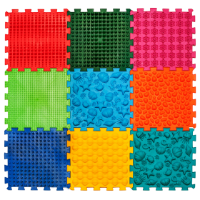 Masážní ortopedická podložka Ortek "Puzzle Mořské" 9 modulů