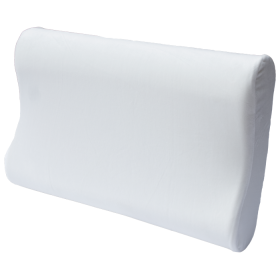 Ortopedický polštář s paměťovým efektem s válečky pro dospělé měkký 58х40cm XL Oblak Olvi J2526 Mléčný